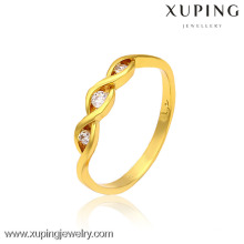13222 Xuping joyería 24 k oro color oro moda colorido anillos de cristal encanto diseño regalo de la joyería del partido para mujeres de la muchacha